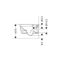 Vas WC suspendat Hansgrohe, EluPura Q, cu spălare AquaFall Flush, 54x36 cm, alb